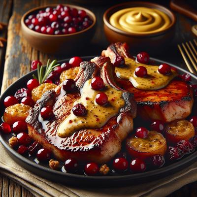 Image of Easy Cranberry Mustard Pork Chops