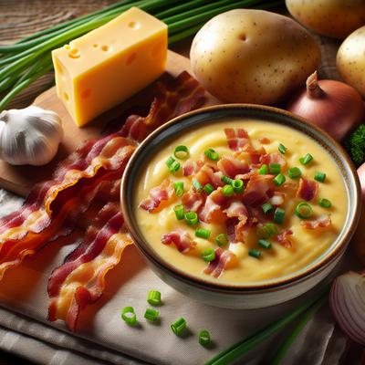 Image of Easy Creamy Cheesy Potato Soup W Crisp Bacon
