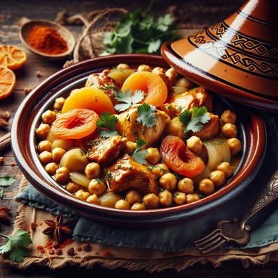 Easy Crock Pot Moroccan Chicken Chickpea and Apricot Tagine