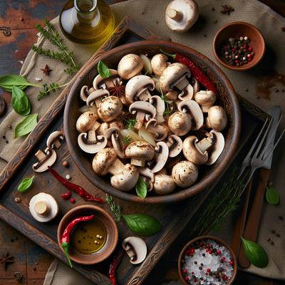 Image of Easy Dinner Party Marinated Mushrooms