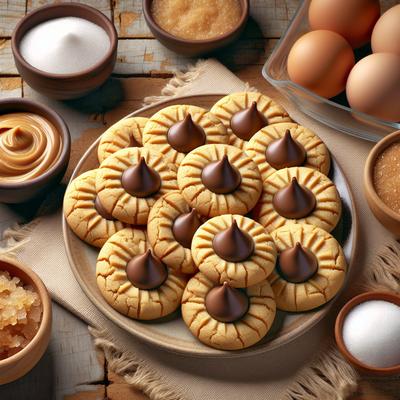 Image of Easy Peanut Butter Kiss Cookies