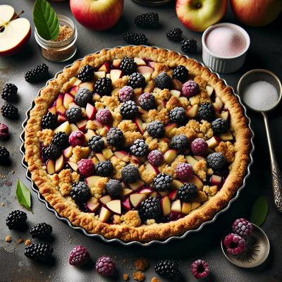 Image of Easy Shmeeshy Healthier Blackberry Apple Crumb Pie