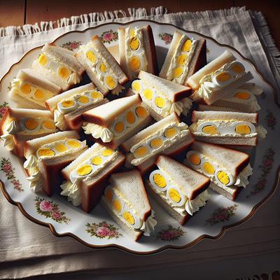 Image of Egg and Cream Cheese Party Sandwiches