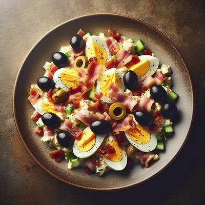 Image of Egg Salad with Bacon and Olives