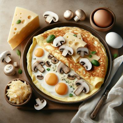 Image of Egg White Mushroom and Cheese Omelet