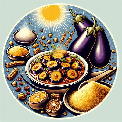 Image of Eggplant Stew with Golden Raisin Polenta Rachel Ray