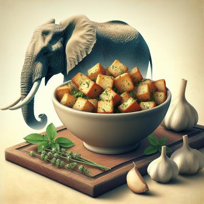 Image of Elephant Garlic Herbed Croutons