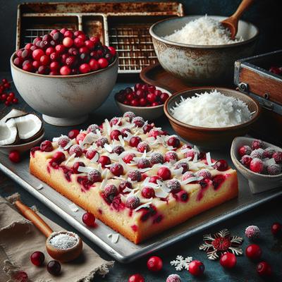 Image of Festive Cranberry Coconut Bars