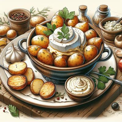 Image of Fingerling Potatoes and Goat Cheese Fondue