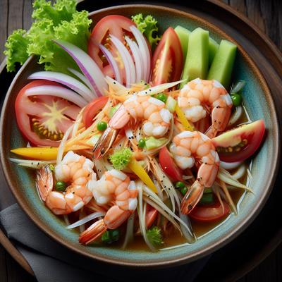 Image of Fire and Ice Salad Papaya Shrimp Salad