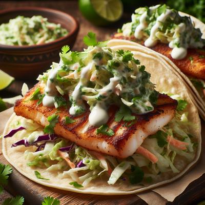 Image of Fish Tacos and Cilantro Coleslaw 20 Minutes Max