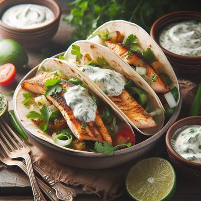 Image of Fish Tacos with Herb Yogurt