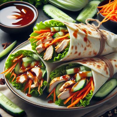 Image of Fresh Asian Chicken Salad Wraps