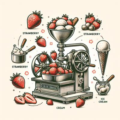 Image of Fresh Picked Strawberry Ice Cream Electric Ice Cream Machine