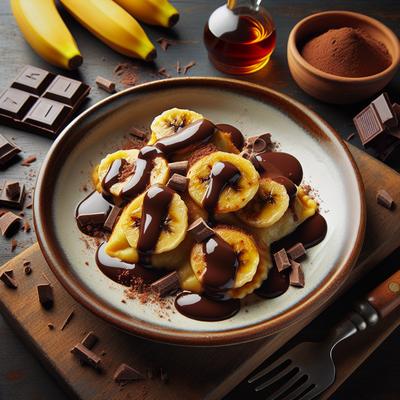 Image of Fried Banana Chocolate Ravioli with Chocolate Rum Sauce