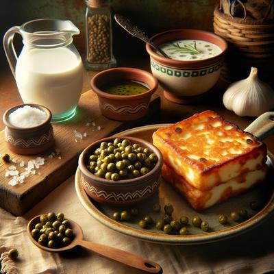 Image of Fried Halloumi Cheese with Caper Vinaigrette