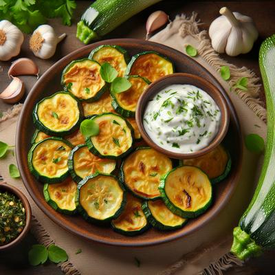 Image of Fried Zucchini with Garlic Yogurt