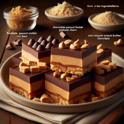 Image of Frozen Chocolate Pb Graham Cracker Bars 4 Ingredients