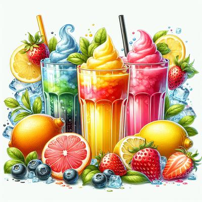 Image of Frozen Lemonade or Fruit Juice Slushies