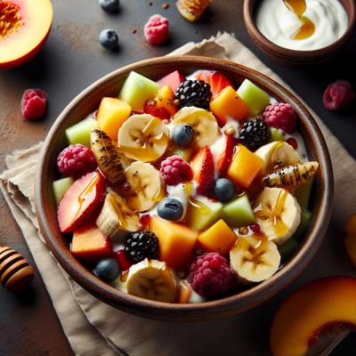 Image of Fruit Salad with Honey Yogurt Dressing