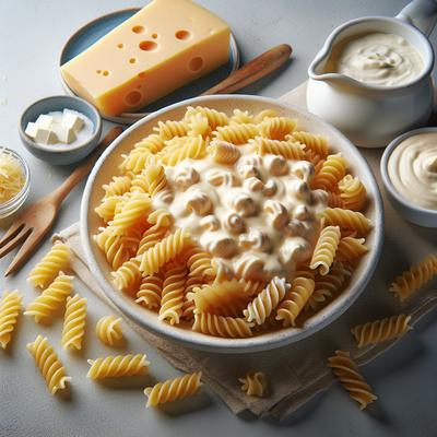 Image of Fusilli and Cream Cheese Sauce
