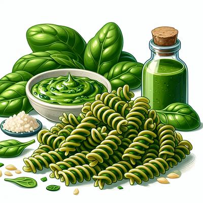 Image of Fusilli with Glorious Green Spinach Sauce