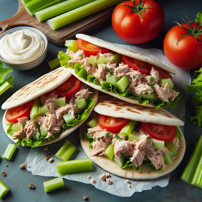 Image of Garden Tuna Salad Pita Sandwiches