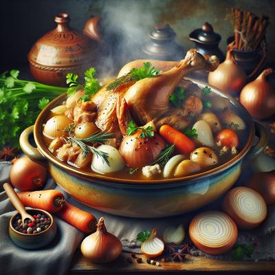 Giblet Stock from Turkey or Chicken or for Soup or Gravy
