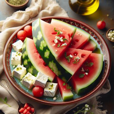 Image of Gibna Wi Bateegh Cheese and Watermelon