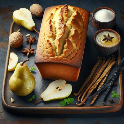 Image of Ginger Pear Vanilla Quick Bread Light