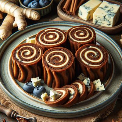 Image of Gingerbread and Blue Cheese Pinwheels