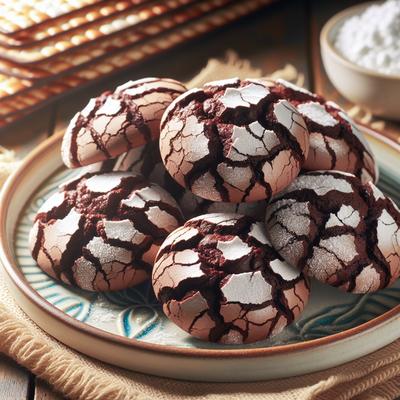 Image of Gluten Free Chocolate Crinkle Cookies for Passover