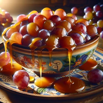 Image of Grapes with Butterscotch Sauce