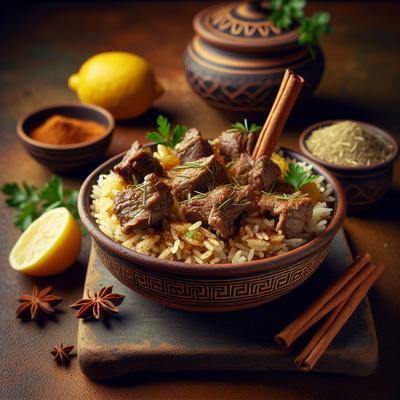 Image of Greek Lamb Pilaf with Cinnamon