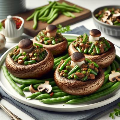 Image of Green Bean Stuffed Portabellas