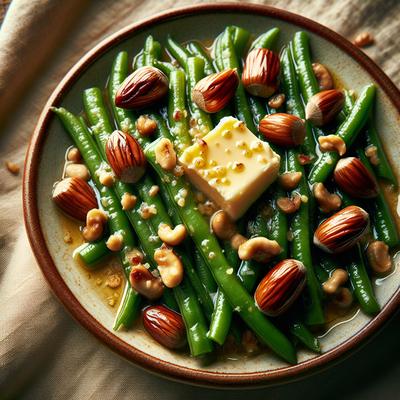 Image of Green Beans with Browned Butter and Hazelnuts
