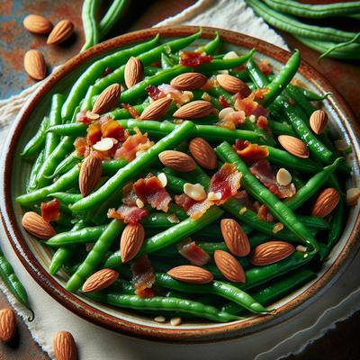 Image of Green Beans with Pancetta Toasted Almonds