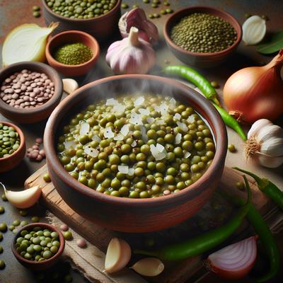 Image of Green Lentils with Garlic Onion Madhur Jaffrey
