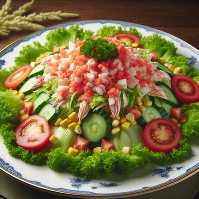 Image of Green Salad with Imitation Crabmeat