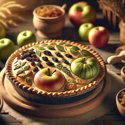 Image of Green Tomato Apple and Raisin Pie