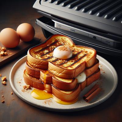 Griddled Egg White French Toast for One on George Foreman Grill