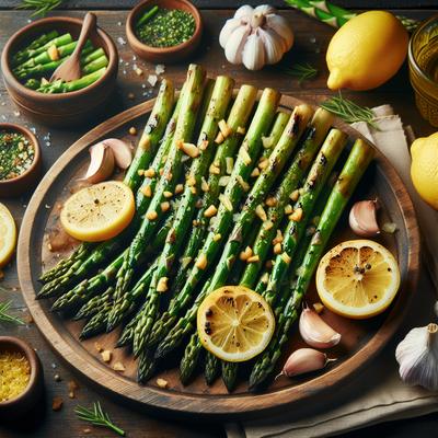 Image of Grilled Asparagus with Lemon and Garlic