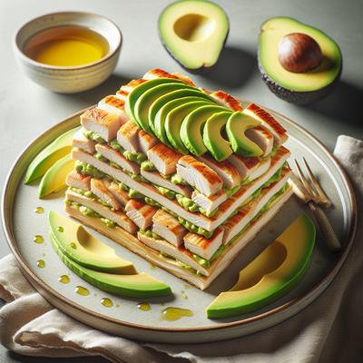 Image of Grilled Chicken and Avocado Napoleons