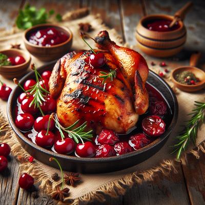Image of Grilled Chicken with Cherry Sauce