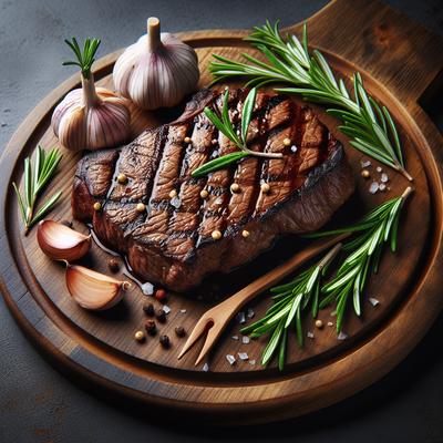 Image of Grilled Flank Steak with Rosemary and Garlic