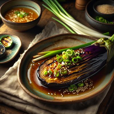Image of Grilled Japanese Eggplant with an Asian Vinaigrette