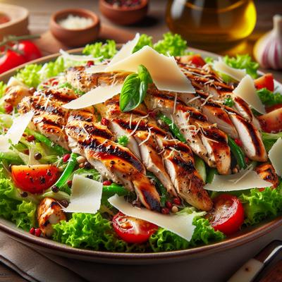 Image of Grilled Marsala Chicken Parmesan Salad