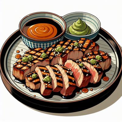 Image of Grilled Pork Tenderloins with Wasabi Sauce