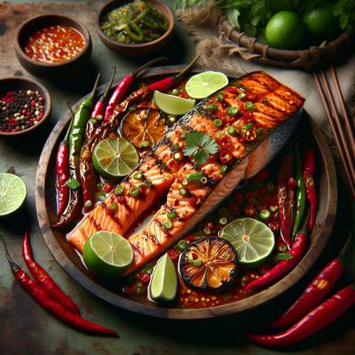 Image of Grilled Salmon with Chili Lime Sauce