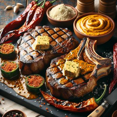 Image of Grilled Steaks or Chops with Chipotle Butter
